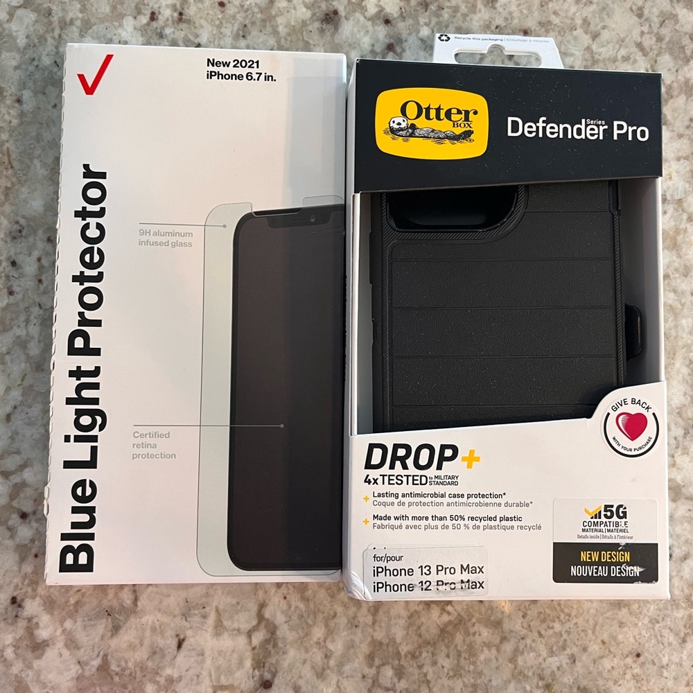 Otterbox defender Pro and Blue Light screen Protector